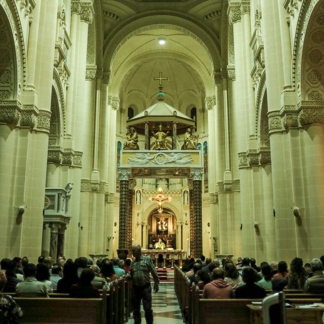 Gozo’s Glowing Gem – The Basilica by Night 🌙✨