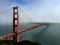 Appreciating the Golden Gate Bridge.
