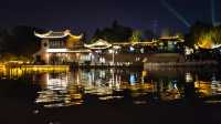 泰州行1：乘船夜遊鳳城河。