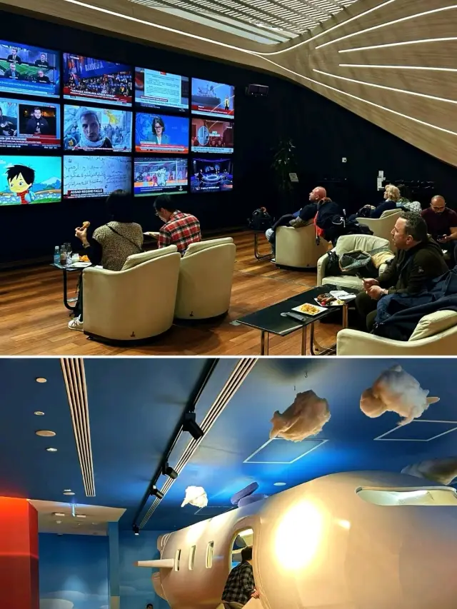 largest airport lounge- Turkish Airlines lounge❤️
