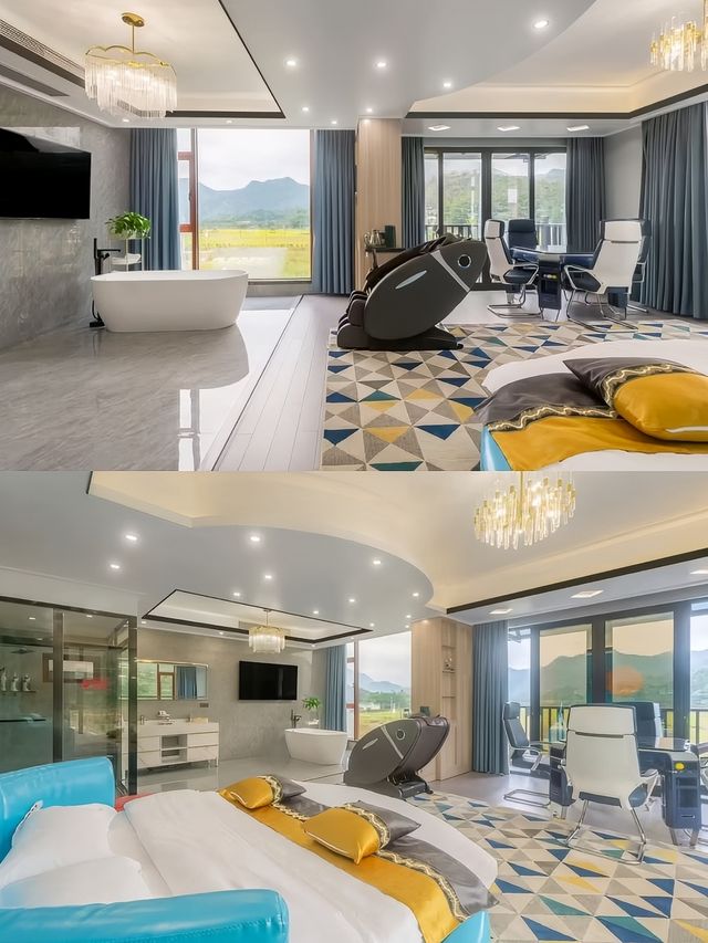 邂逅花海驛站，擁抱自然的理想之居 在永嘉岩坦鎮東岙村，有一處被花海與田園簇擁的美好所在——花海驛
