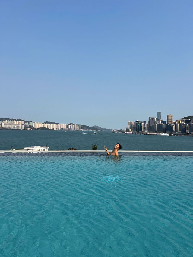 🌊香港嘉里酒店，夢幻海景泳池