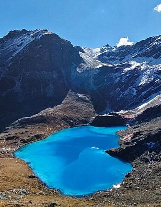 The Blue Heart Embedded on the Mountain Top