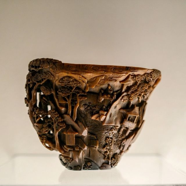 Nature Carved in Elegance – Rhinoceros Horn Art at Shanghai Museum 🦏✨