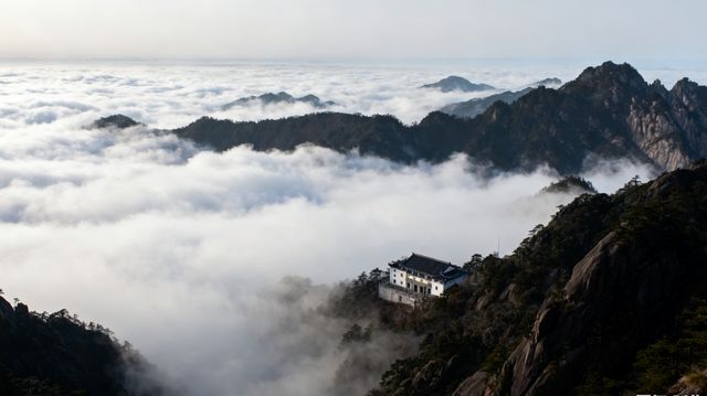 黃山雲瀑仙境,誤入水墨畫 黃山雲瀑仙境,誤入水墨畫