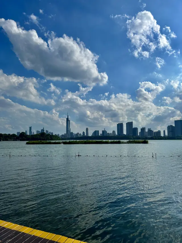 玄武湖畔的氛圍