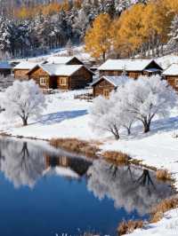 青雲湖雪居凝霧淞，亞布力冬韻醉寒江