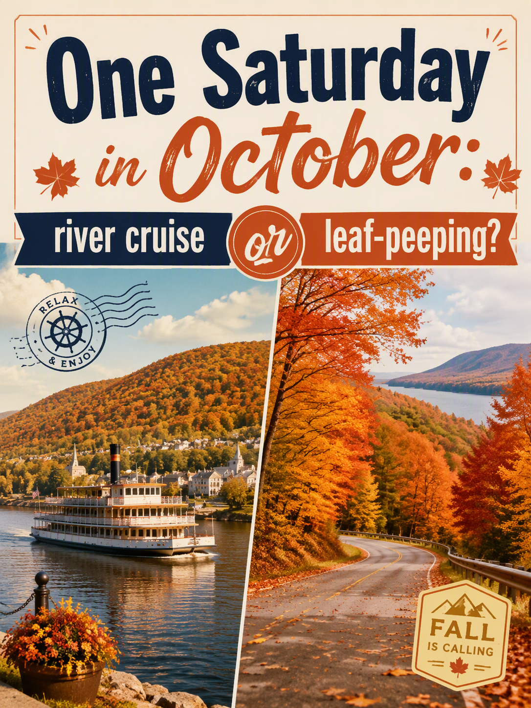 One Saturday in October: river cruise or leaf‑peeping?