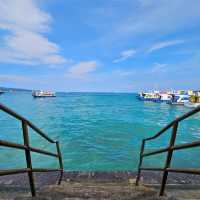 Clear blue waters and white sandy beaches