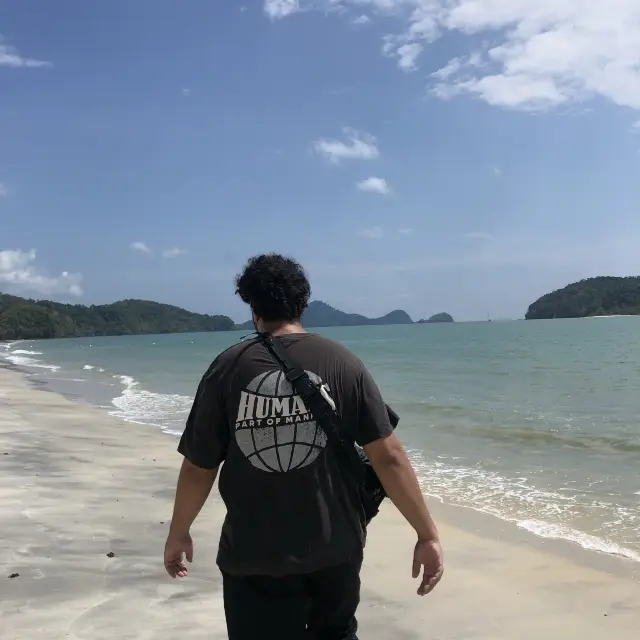 Tengah beach, a very calm beach in Langkawi 