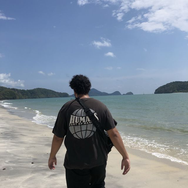 Tengah beach, a very calm beach in Langkawi 