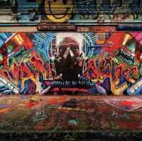 Beautiful arts work in the tunnel 