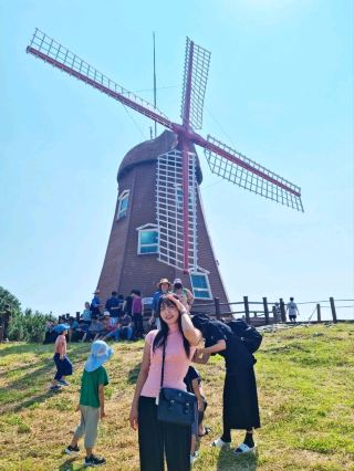 Hill of Wind: A Scenic Spot with Windmills Overlooking Geoje Sea