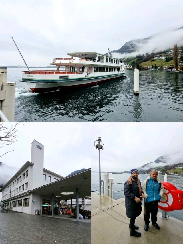 🇨🇭 Picturesque Vitznau Pier on the shores of Lake Lucerne