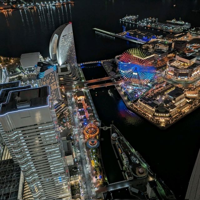 橫濱景點｜橫濱地標塔欣賞橫濱港未來璀璨夜景—空中花園展望台