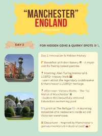 Manchester itinerary 🇬🇧🌸