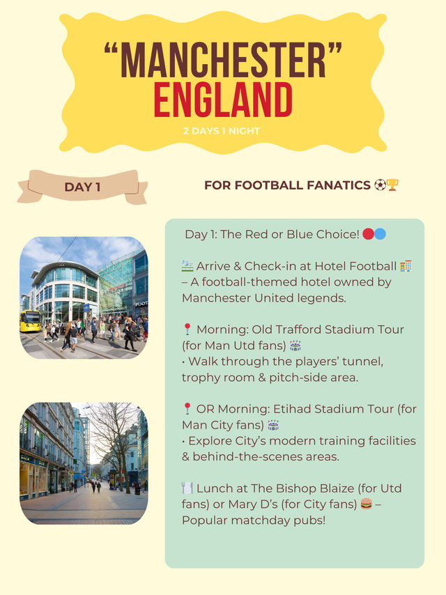 Manchester 2-days itinerary ⚽🏆