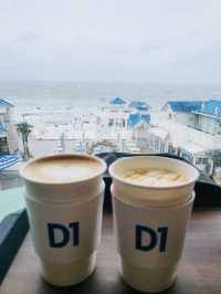 釜山版聖托里尼就在這！海景＋藍白小屋神級美拍咖啡廳｜D1 Coffee