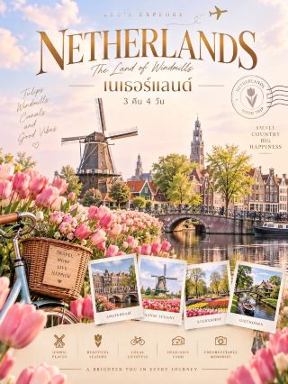 🇳🇱🌷 Experience the charm of the Netherlands, the land of windmills and tulip fields.