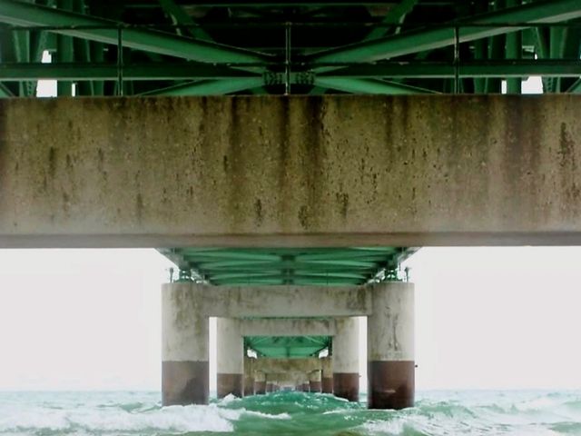 The only park where you can take a scenic stroll under the famous Mackinac Bridge