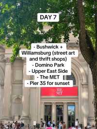 🗽8 Days Itinerary-New York city That Never Sleeps🌆