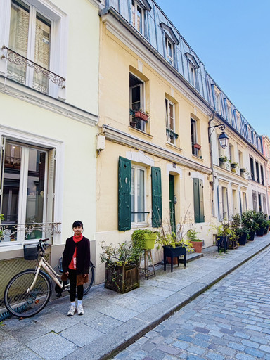 🌈 This street has houses all in pastel colors 🌈 in Paris. | Trip