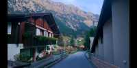 Swiss town of Wengen scenery