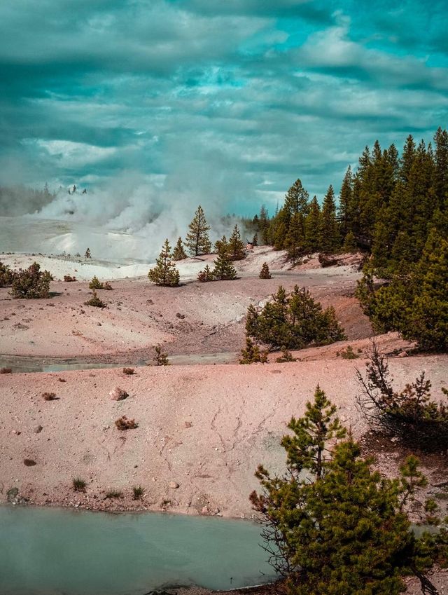 Take the time alone to digest the world, Norris Geyser Basin.