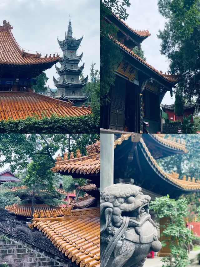 Chengdu is just 1 hour away, and this royal ancient temple that has stood for a thousand years is worth visiting for worship