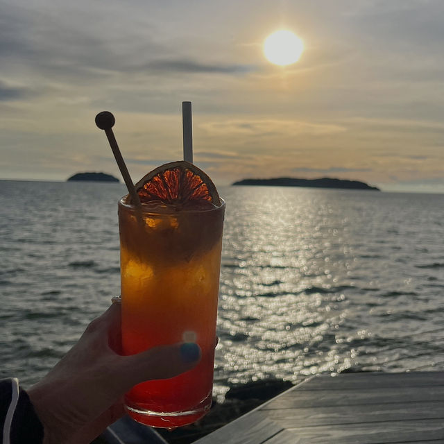세계 3대 선셋 보면서 칵테일 한잔🍸 탄중아루 샹그릴라 선셋바