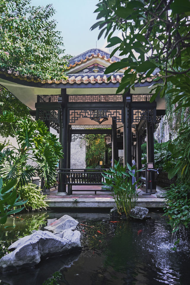 廣州鬧市裡免費小眾嶺南園林，藝術氛圍濃厚。