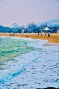 大連傅家莊｜落霞與海浪碰撞