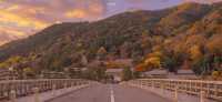 岚山渡月桥の日の出