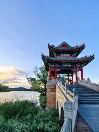 景明樓賞夕陽