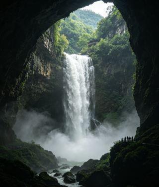 Xiangxi secret waterfall check-in