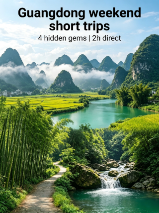 4 hidden gems for a short weekend getaway in Guangdong | 2-hour drive away! Uncrowded, scenic, and worth the trip