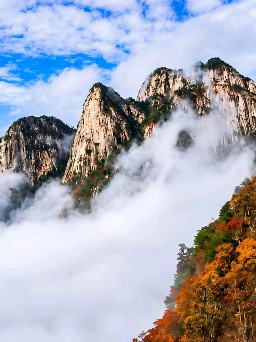 This lesser-known autumn foliage spot in Anhui is breathtakingly beautiful! 🍁The castle is absolutely stunning for viewing the fall colors.