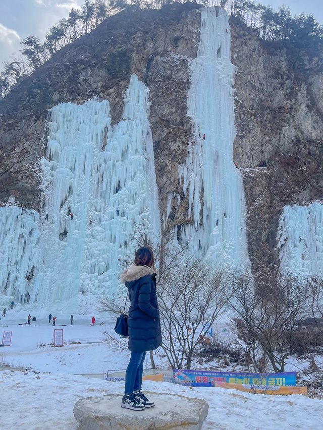 빙벽 뷰를 볼 수 있는 원주 카페 📍스톤크릭