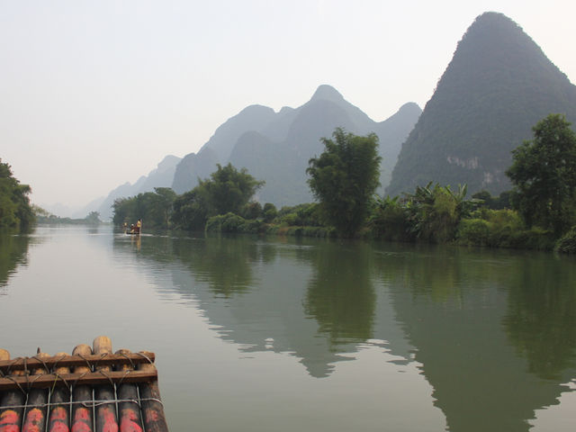 Thrilling and Scenic Bamboo Rafting Adventure at Guilin's Yulong River