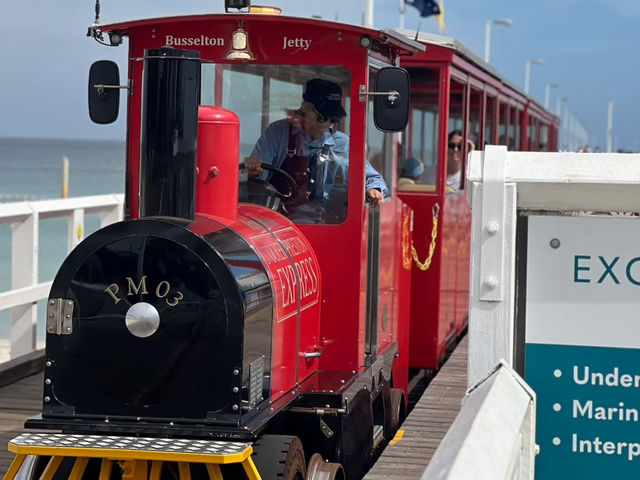西澳洲必去景點🚂千與千尋海中火車🚂巴瑟爾頓碼頭 Busselton Jetty