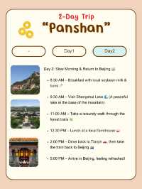 Panshan, Tianjin itinerary for 2 days🏔️