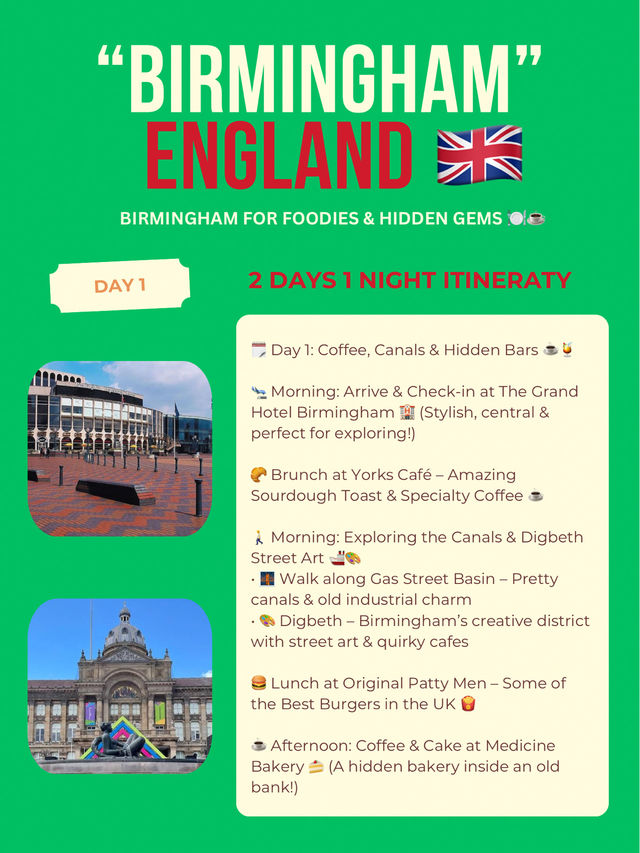 Birmingham itinerary ✈️