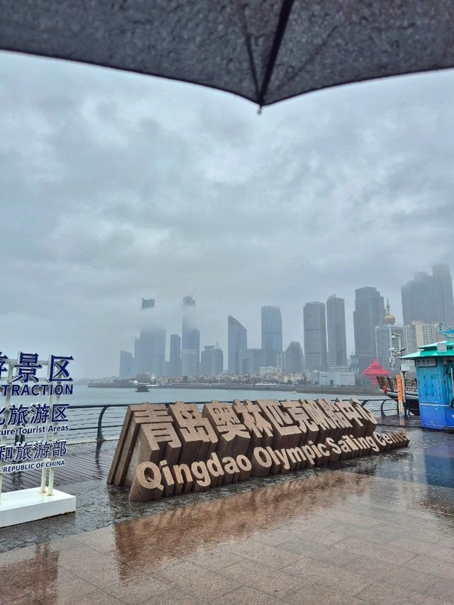 비내리는 칭다오 요트경기장의 풍경🇨🇳