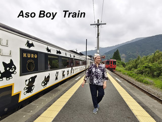 阿蘇男孩號，深受孩子們喜愛的觀光小火車。