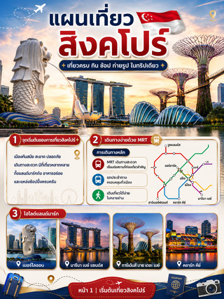 🇸🇬 A 3-page Singapore itinerary covering food, sightseeing, and shopping! ✈️