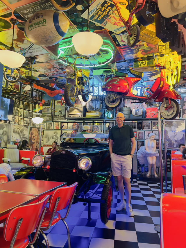 Fuel up on flavor and nostalgia at Makati’s most iconic diner 🇵🇭🍔⛽