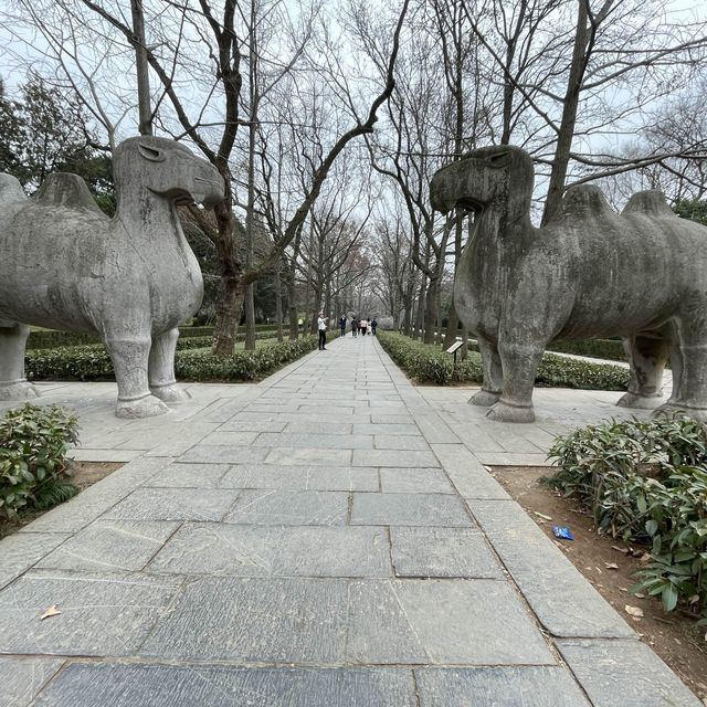 600年の眠りから蘇って来そうな石像にドッキリ、明孝陵