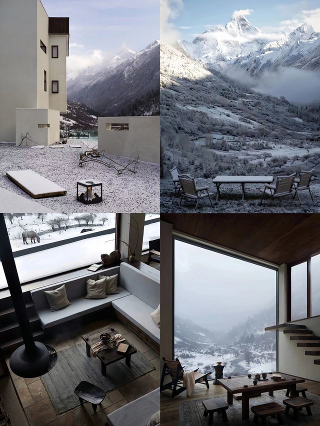 川西冬日秘境氛圍感拉滿解鎖雪山觀景酒店