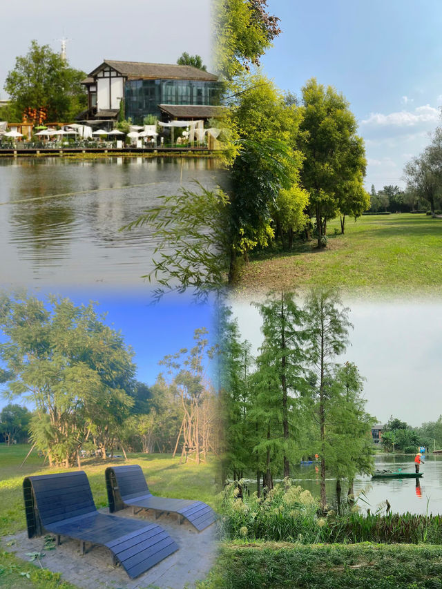 成都 白鹭灣濕地公園 ｜美如油畫宛如大自然的調色盤