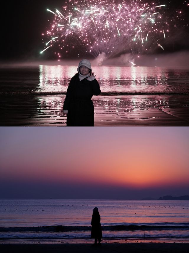 浪漫的具象化陪你一起看海上日出
